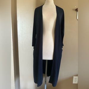 Navy blue dressing robe